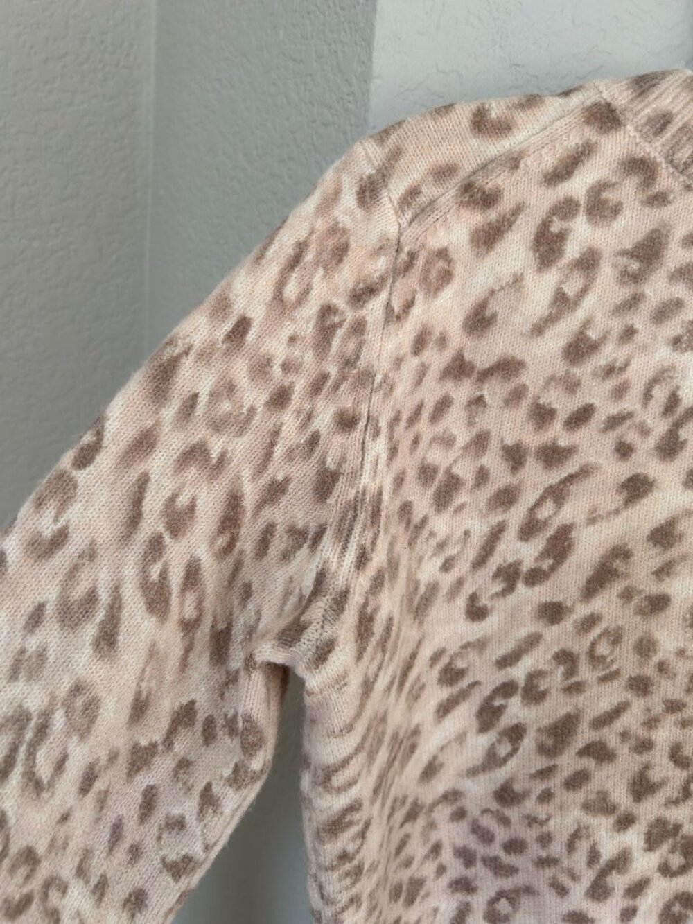 Aerie Softest Classic Leopard Print Button Front Cardigan - Beige/Brown - Size S - Picture 9 of 14
